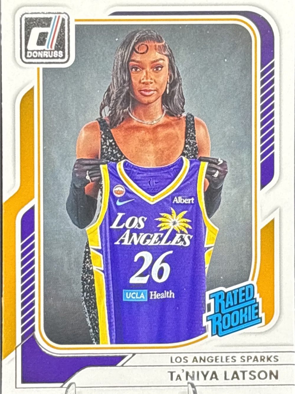 Panini Donruss Ta'niya Latson Los Angeles Sparks Rated Rookie Card